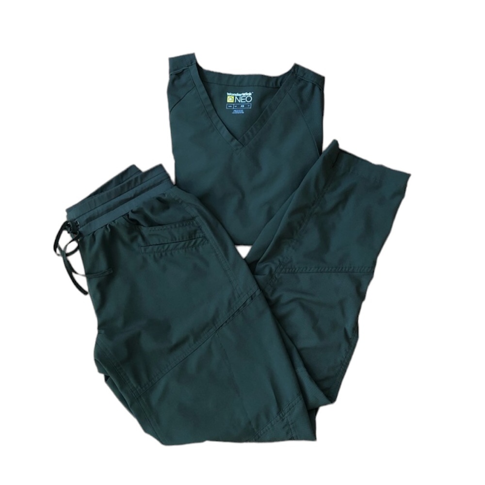 Wonderwink Forest Green Scrub Set